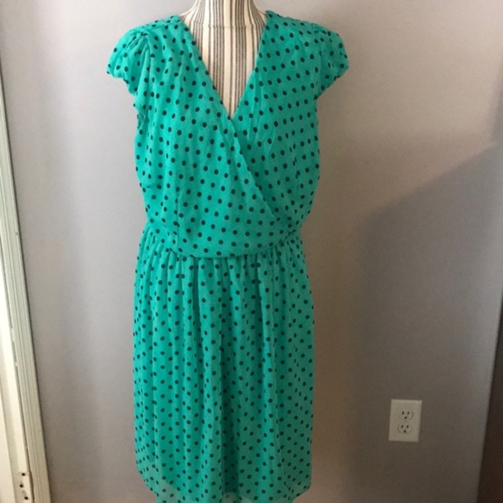 Mint Polka Dot Dress Modcloth 1X